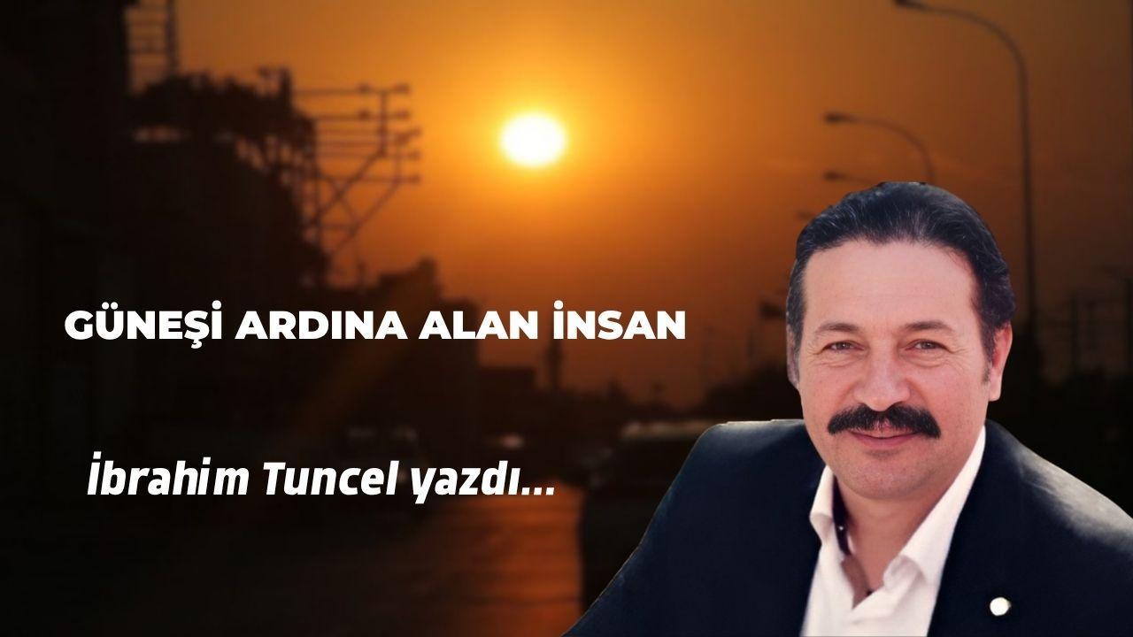 Güneşi ardına alan insan
