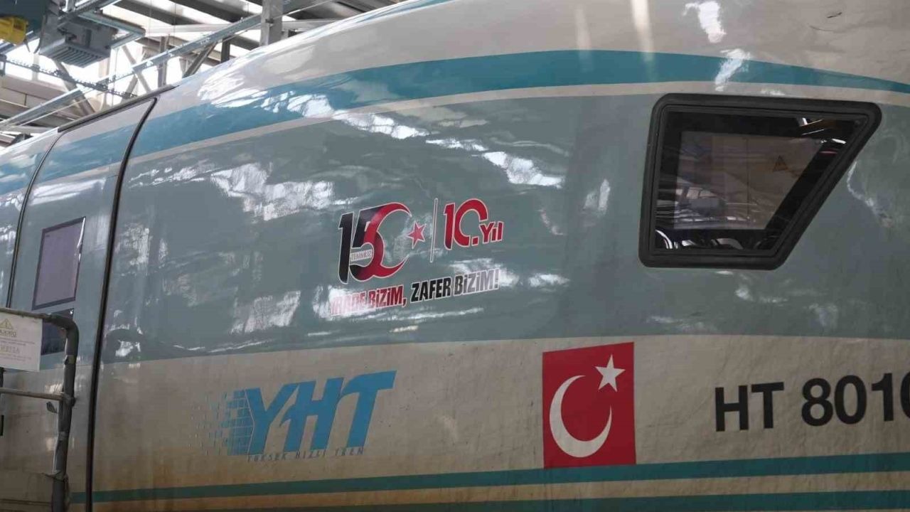 15 Temmuz’un 10’uncu yılında 10 YHT seti özel logoyla sefer yapacak