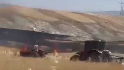 Ankara’da ekili arazide yangın