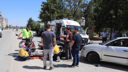 Karaman’da otomobille çarpışan elektrikli bisikletin sürücüsü yaralandı