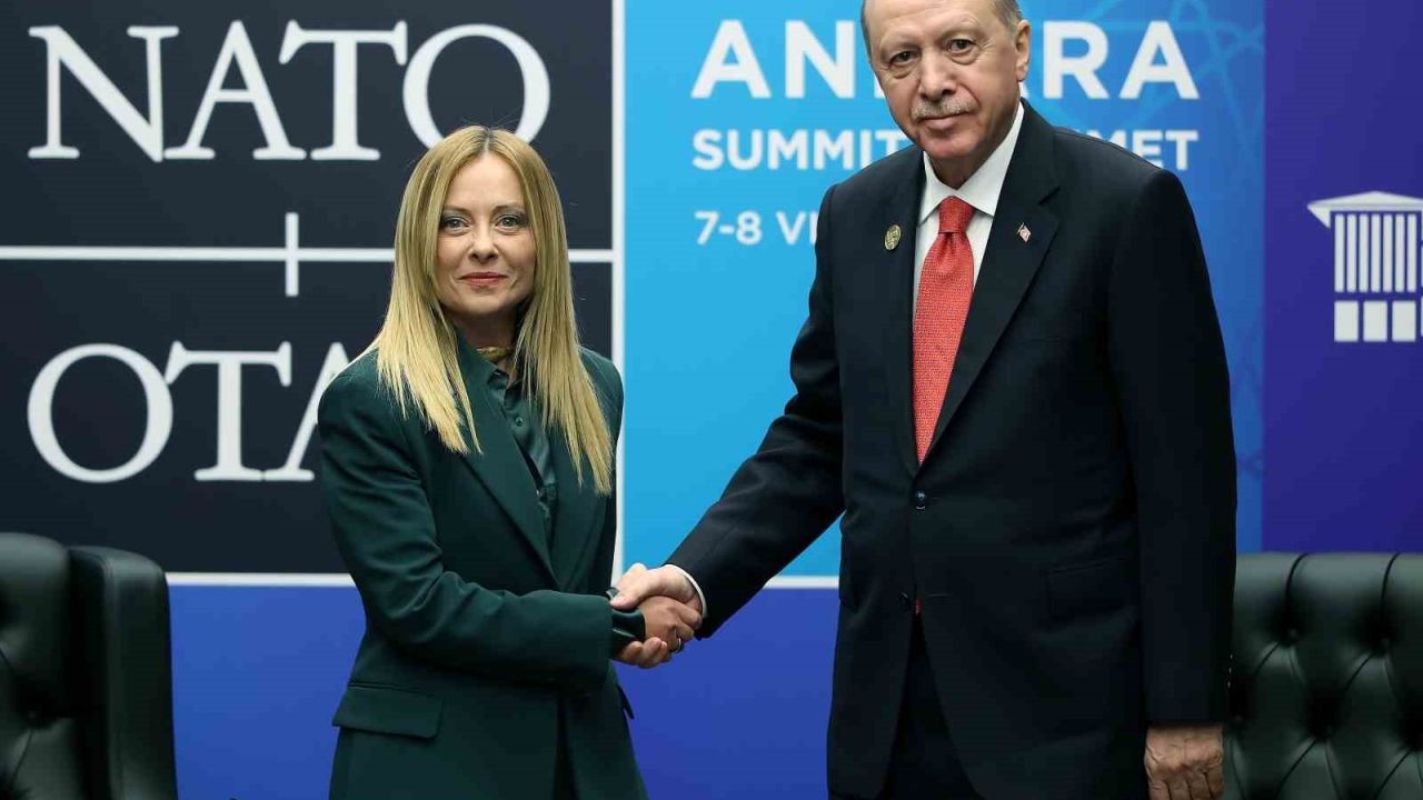 Cumhurbaşkanı Erdoğan, İtalya Başbakanı Meloni ile bir araya geldi