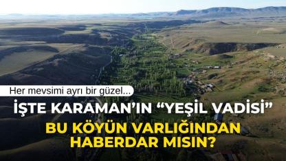 İşte Karaman’ın “Yeşil Vadisi”: Bu köyün varlığından haberdar mısın?