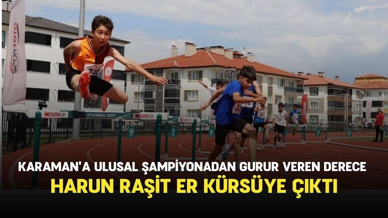 Karaman'a ulusal şampiyonadan gurur veren derece: Harun Raşit Er kürsüye çıktı