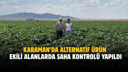 Karaman’da alternatif ürün ekili alanlarda saha kontrolü yapıldı