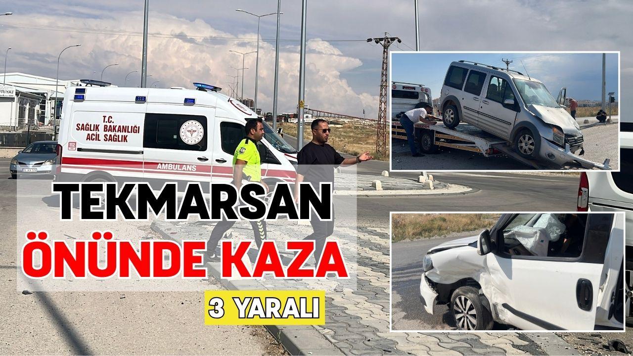 Karaman'da iki kamyonet çarpıştı: 3 yaralı