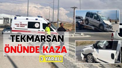 Karaman'da iki kamyonet çarpıştı: 3 yaralı
