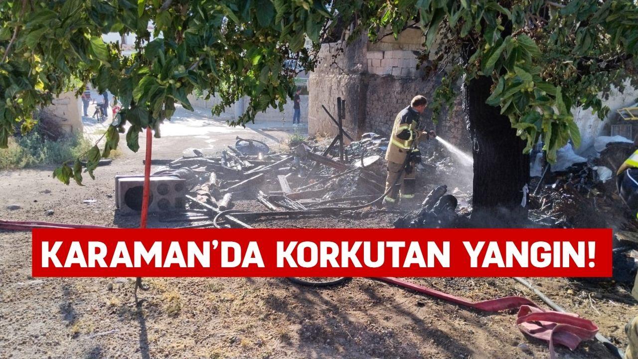 Karaman’da korkutan yangın!