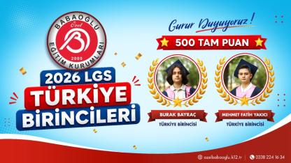 Karaman’da LGS’de Çifte Türkiye Birinciliği Babaoğlu Eğitim Kurumlarından