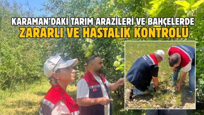 Karaman’daki tarım arazileri ve bahçelerde  zararlı ve hastalık kontrolü
